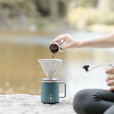 GROSCHE Bremen Mini Travel Coffee Grinder With Storage Pouch