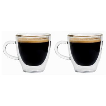 GROSCHE TURIN 2 pc Double Wall Glass Espresso Cups