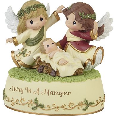 Precious Moments “Away In A Manger” Resin Musical Table Decor