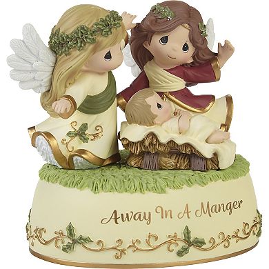 Precious Moments “Away In A Manger” Resin Musical Table Decor