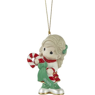 Precious Moments Sweet Christmas Wishes 2023 Girl Christmas Ornament
