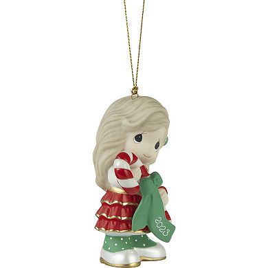 Precious Moments Sweet Christmas Wishes 2023 Girl Christmas Ornament