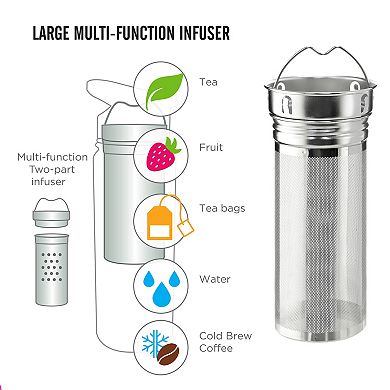 GROSCHE Chicago Steel Insulated 16-oz. Coffee Tumbler With Infuser