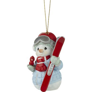 Precious Moments ‘Tis The Ski-son To Be Jolly Annual Snowman Christmas Ornament