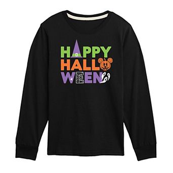 Disney's Mickey Mouse Boys 8-20 Happy Halloween Long Sleeve Graphic Tee