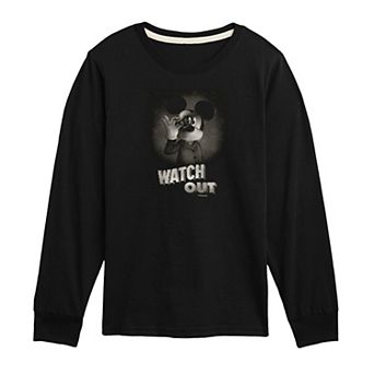 Disney's Mickey Mouse Boys 8-20 Watch Out Long Sleeve Graphic Tee