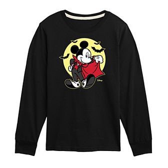 Disney's Mickey Mouse Boys 8-20 Vampire Long Sleeve Graphic Tee