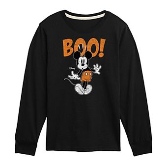 Disney's Mickey Mouse Boys 8-20 Scared Boo Long Sleeve Graphic Tee