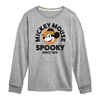 Disney's Mickey Mouse Boys 8-20 Spooky Since 1928 Long Sleeve Graphic Tee