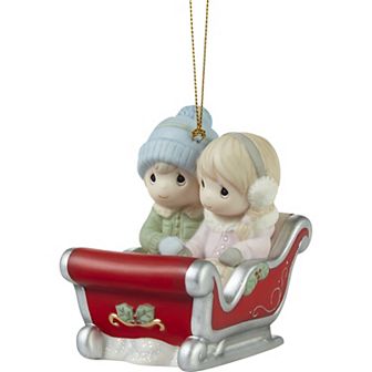 Precious Moments A Cozy Ride By Your Side Porcelain Christmas Ornament