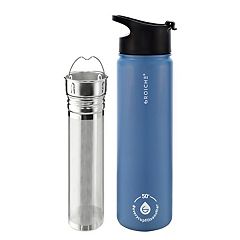 Joyjolt Spring Glass Water Bottles With Stainless Steel Cap - 18