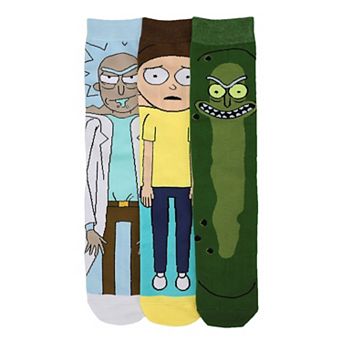 Men's Rick & Morty 3-pack Crew Socks Set