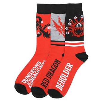 Men's Dungeons & Dragons 3-pack Crew Socks Set