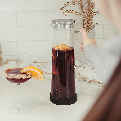 GROSCHE BALI Infused Water Pitcher and FRESNO Double Wall Glass Mug Bundle