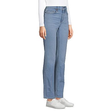 Women's Tall Lands' End Recover High-Rise Straight-Leg Jeans