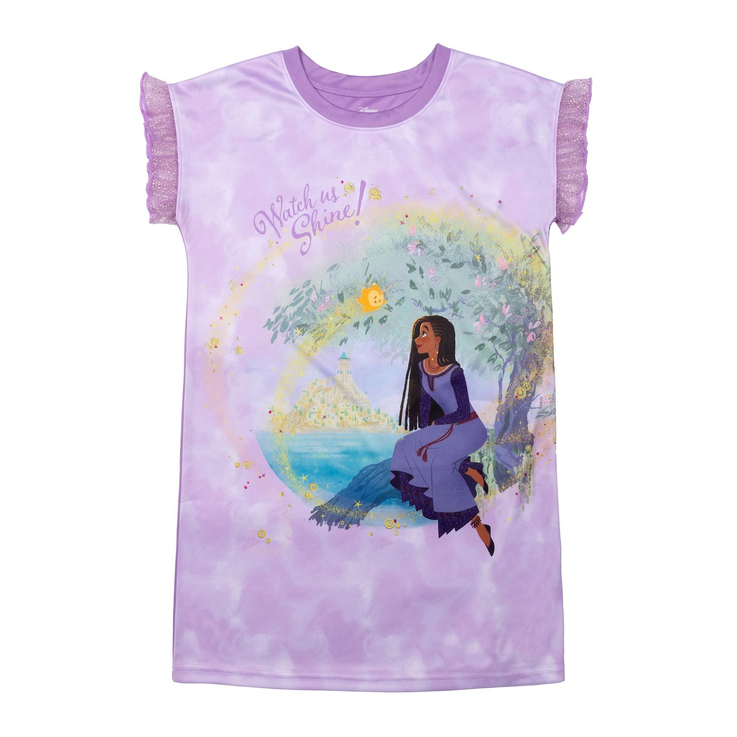 Disney's Wish Asha Girls 4-8 "Shining Wish" Nightgown - Multi (4)