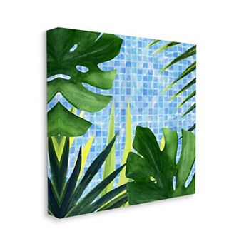 Stupell Home Decor Tropical Poolside Greenery Canvas Wall Art