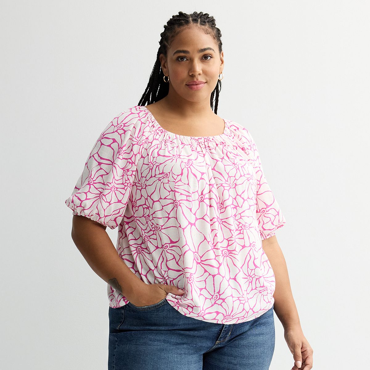 Plus Size Sonoma Goods For Life® Peasant Top