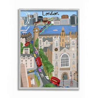 Stupell Home Decor London Landmark Framed Wall Art - Size: 11X14