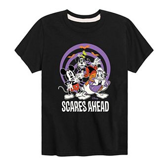 Disney's Mickey Mouse & Friends Boys 8-20 Scares Ahead Glow Graphic Tee