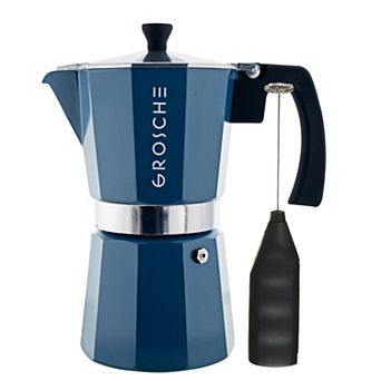 GROSCHE Milano Stovetop Espresso Coffee Maker and Turbo Milk Frother