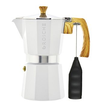 GROSCHE Milano Stovetop Espresso Coffee Maker and Turbo Milk Frother