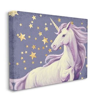 Stupell Home Decor Unicorn in Starry Night Canvas Wall Art - Size: 36X48