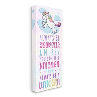 Stupell Home Decor Always Be a Unicorn Canvas Wall Art