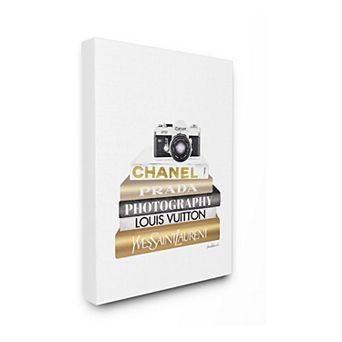 Stupell Home Decor Camera Bookstack Canvas Wall Art- Size 30x40