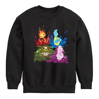 Disney's Elemental Boys 8-20 Group Crew Fleece Sweatshirt