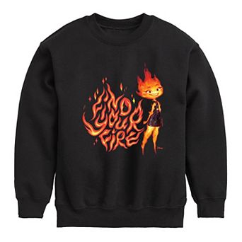 Disney's Elemental Boys 8-20 Find Your Fire Crew Fleece Sweatshirt