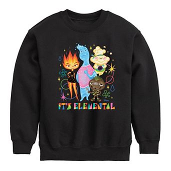 Disney's Elemental Boys 8-20 Its Elemental Crew Fleece Sweatshirt