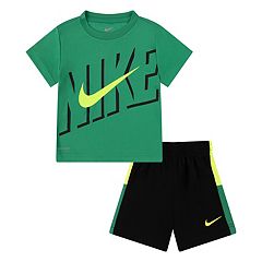 Baby Girl Nike Dri-FIT Hooded Peplum T-Shirt and Leggings 2-Piece Set