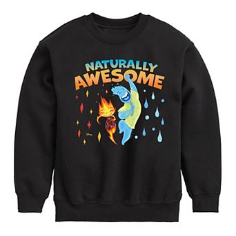 Disney's Elemental Boys 8-20 Naturally Awesome Crew Fleece Sweatshirt
