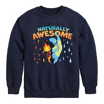 Disney's Elemental Boys 8-20 Naturally Awesome Crew Fleece Sweatshirt