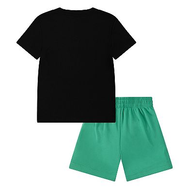 Toddler Boys Nike Dri-FIT "Just Do It." Baseball Sportball Graphic Tee and Shorts Set
