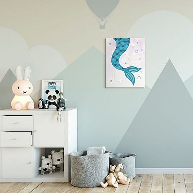 Stupell Home Decor Mermaid Scale Tail Canvas Wall Art