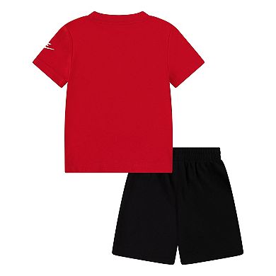 Toddler Boys Nike Sportswear Logo Split Futura Graphic Tee and Shorts Set