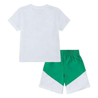 Toddler Boys Nike Sportswear Graphic Tee and Colorblock Shorts Set