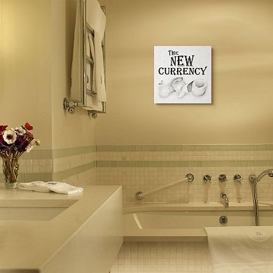 Stupell Home Decor Currency Toilet Paper Canvas Wall Art