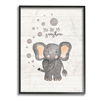 Stupell Home Decor Sunshine Elephant Framed Wall Art