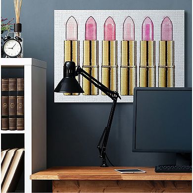 Stupell Home Decor Pink Lipstick Canvas Wall Art
