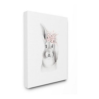 Stupell Home Decor Sketched Bunny Canvas Wall Art - Size 30x40