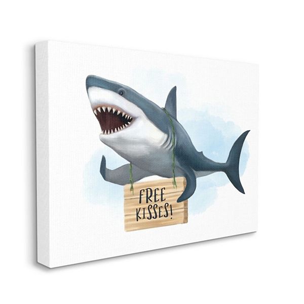 Stupell Home Decor Shark Kisses Canvas Wall Art