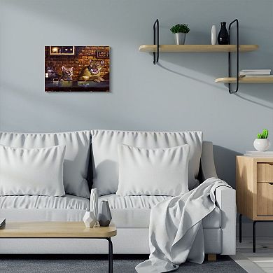 Stupell Home Decor Cat Ladies Night Canvas Wall Art