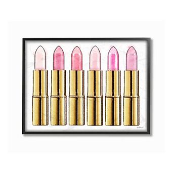 Stupell Home Decor Pink Lipstick Framed Wall Art- Size 24x30