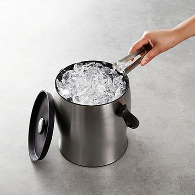 Houdini 4-qt. Stainless Steel Ice Bucket with Tongs