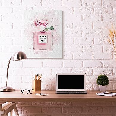 Stupell Home Decor Pink Flower Perfume Canvas Wall Art