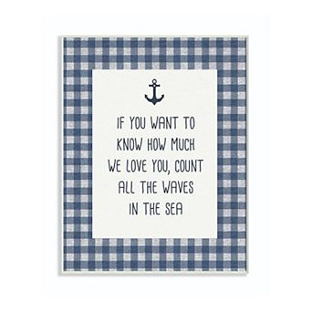 Stupell Home Decor Count The Waves Wall Plaque Art - Size 13x19