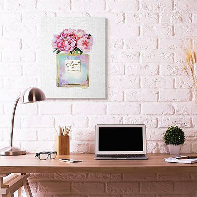 Stupell Home Decor Pink Flower Perfume Canvas Wall Art